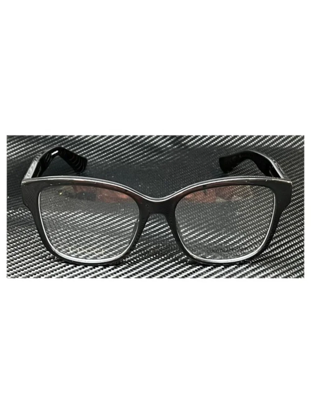 New Gucci Women Black Gold Eyeglasses 54-17-140